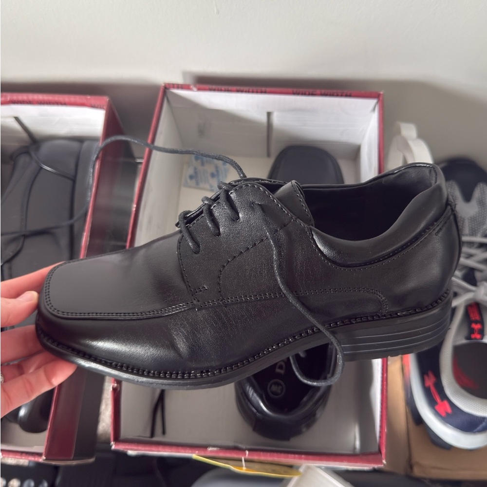 Classic Black Kids Dress Shoes